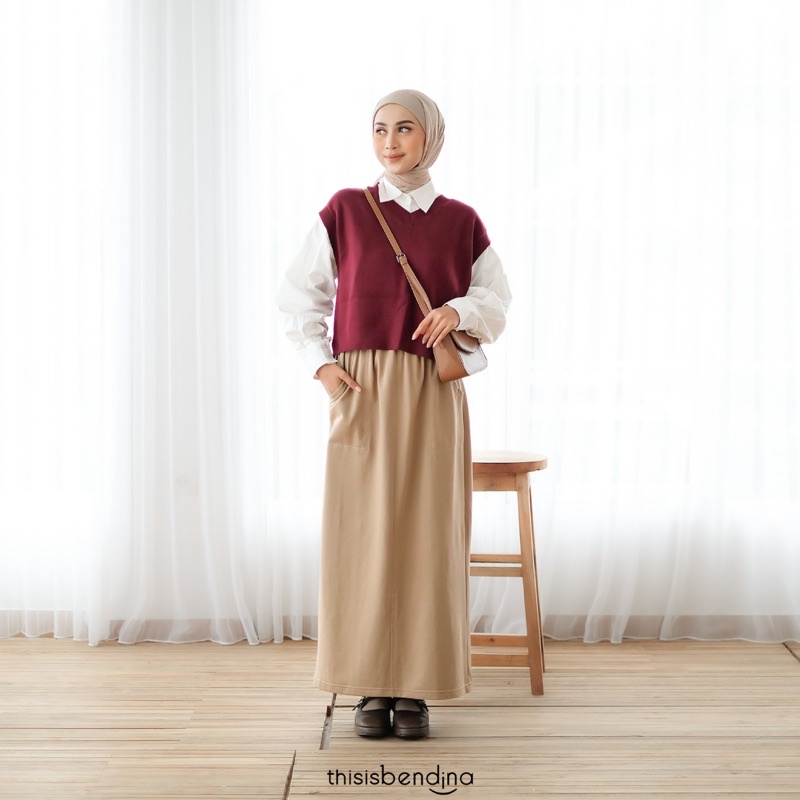 THISISBENDINA Rok Panjang Span Lurus YUKI Skirt-Coksu