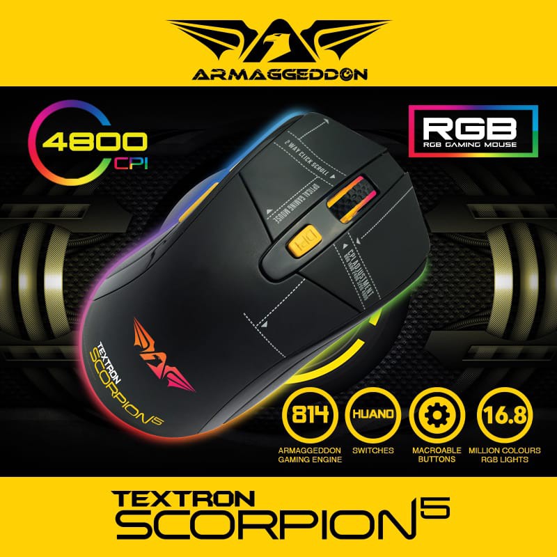 Mouse Gaming Armaggeddon Scorpion 5 - Armagedon Scorpion5 Mouse Gaming