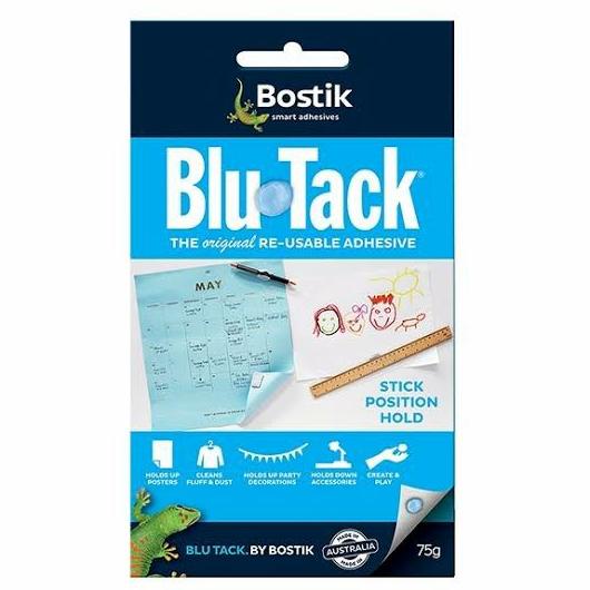 

BOSTIK BLU TACK WHITE BLUE ORIGINAL REUSABLE LEM PEREKAT SERBAGUNA CUCI GUDANG