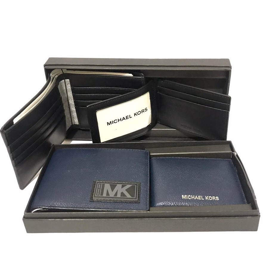 dompet michael kors gifting 3 in 1 wallet set navy