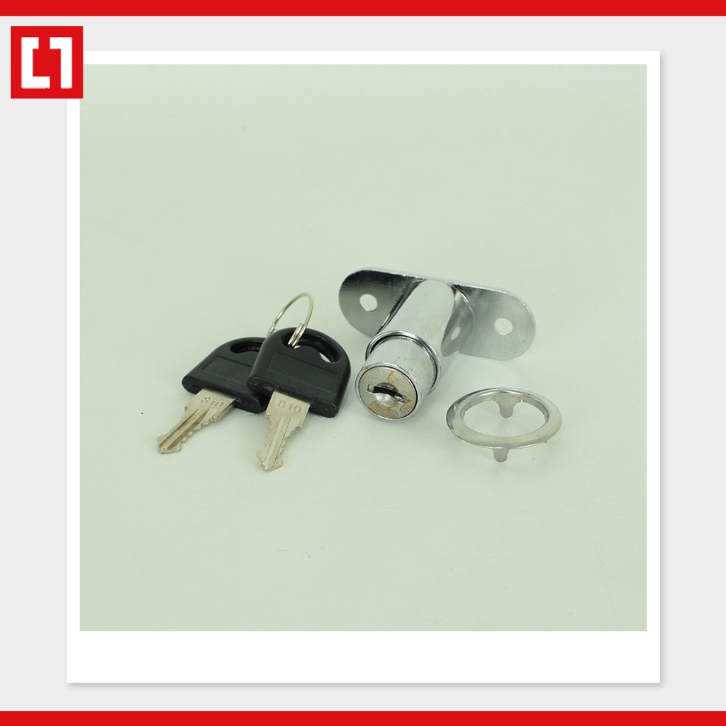 Kunci Pushlock Laci Meja Dorong Etalase  - 22mm - Weldom