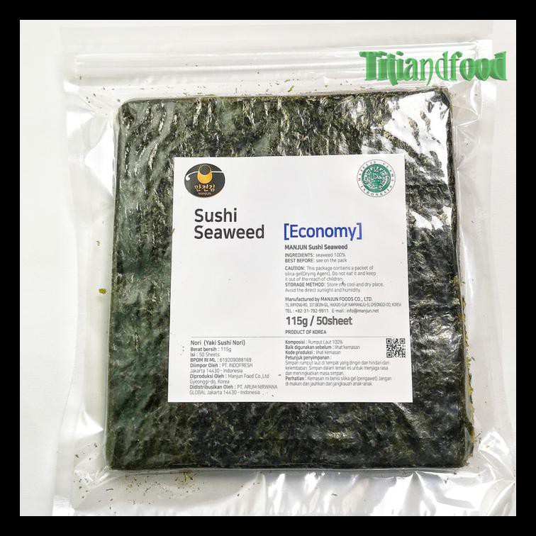 

SALE! NORI MANJUN YAKI SUSHI NORI ECONOMY GRADE 50 SHEET MURAH