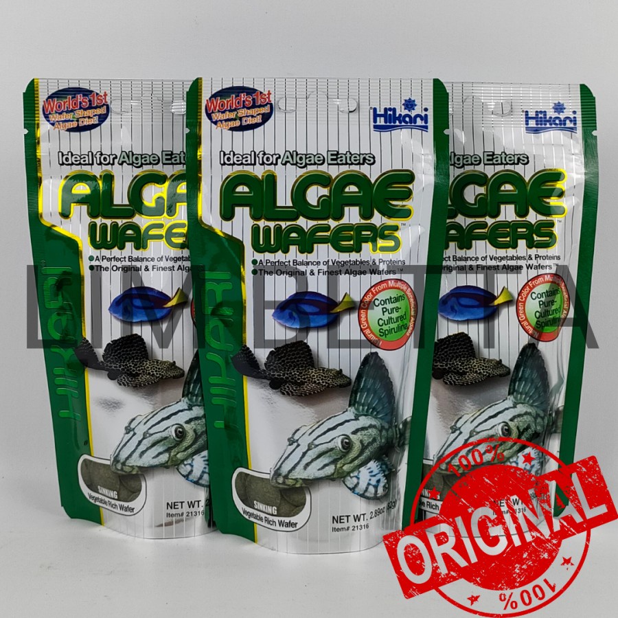 HIKARI ALGAE WAFERS 82 GRAM / MAKANAN IKAN PEMAKAN ALGAE