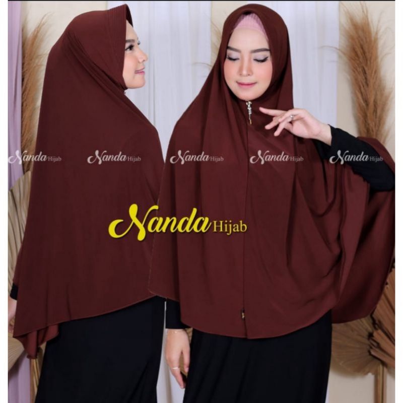 Hijab Jilbab Instan Bergo Syari Jersy Super Jersi korea Import Polos Hamidah-8