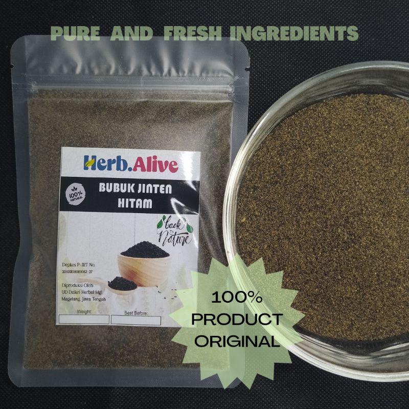 

JINTEN HITAM BUBUK 250 - 500GR / HABBATUSSAUDA/ JINTAN HITAM SERBUK