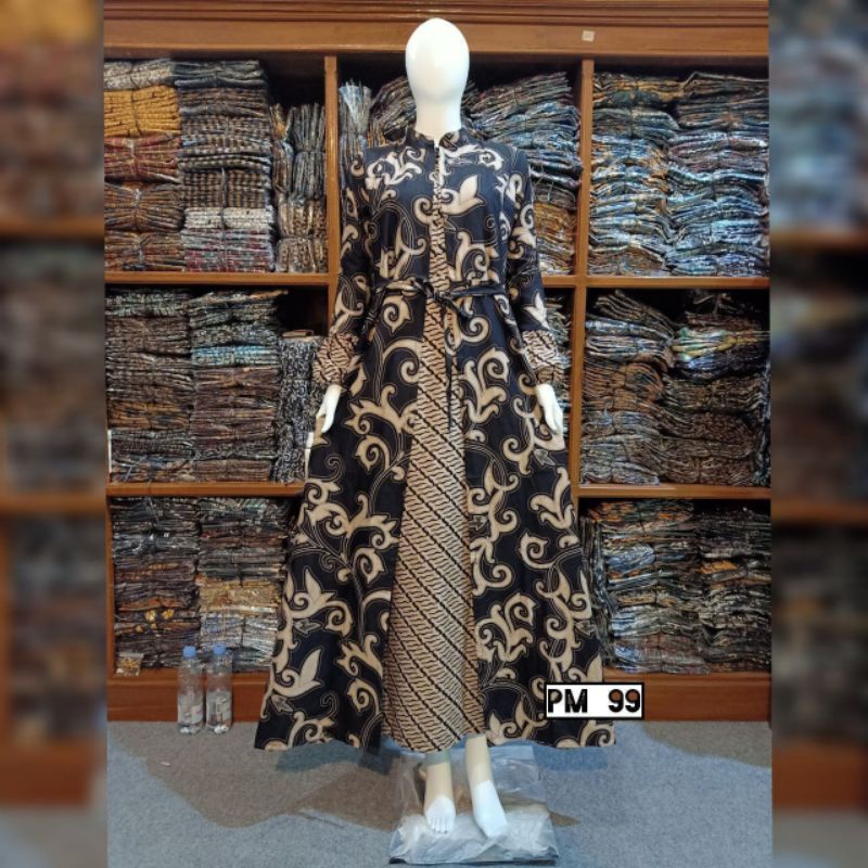 TERBARU Gamis Wanita Batik Cardi Bahan Katun JUMBO