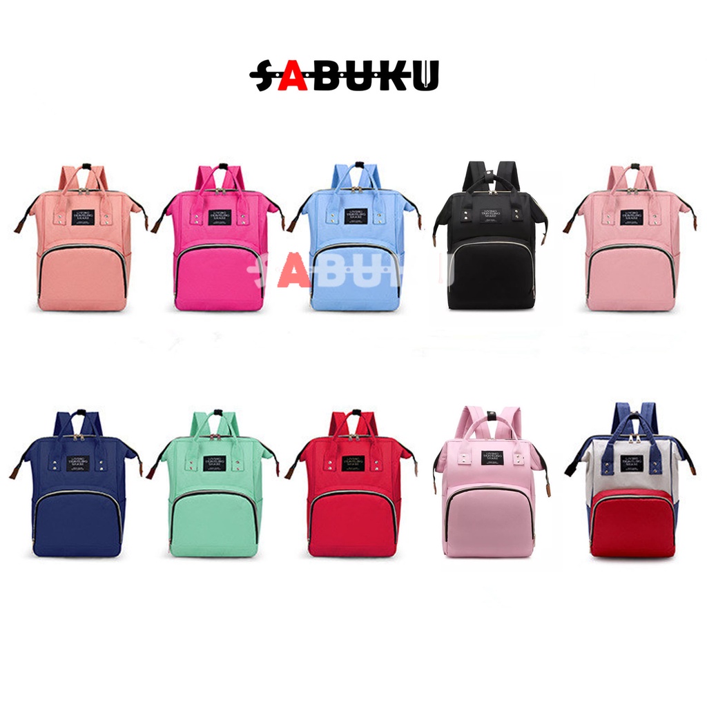 Tas Ransel Bayi Desain Style Korea  Tas Bayi Backpack Mom&amp;Baby Bag Multi-Function - 070