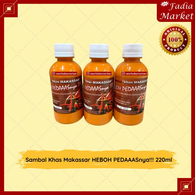 

Sambal/Lombok Kuning Khas Makassar HEBOH PEDASNYAAAA!!! 220ml