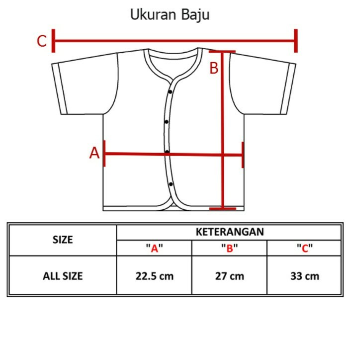 BAJU BAYI KATUN MOTIF PER 3 PCS