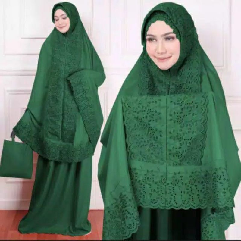 mukena dewasa Fatimah  bordir katun premium couple