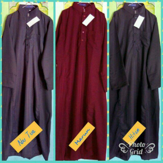 Jubah saudi polos bahan niagara