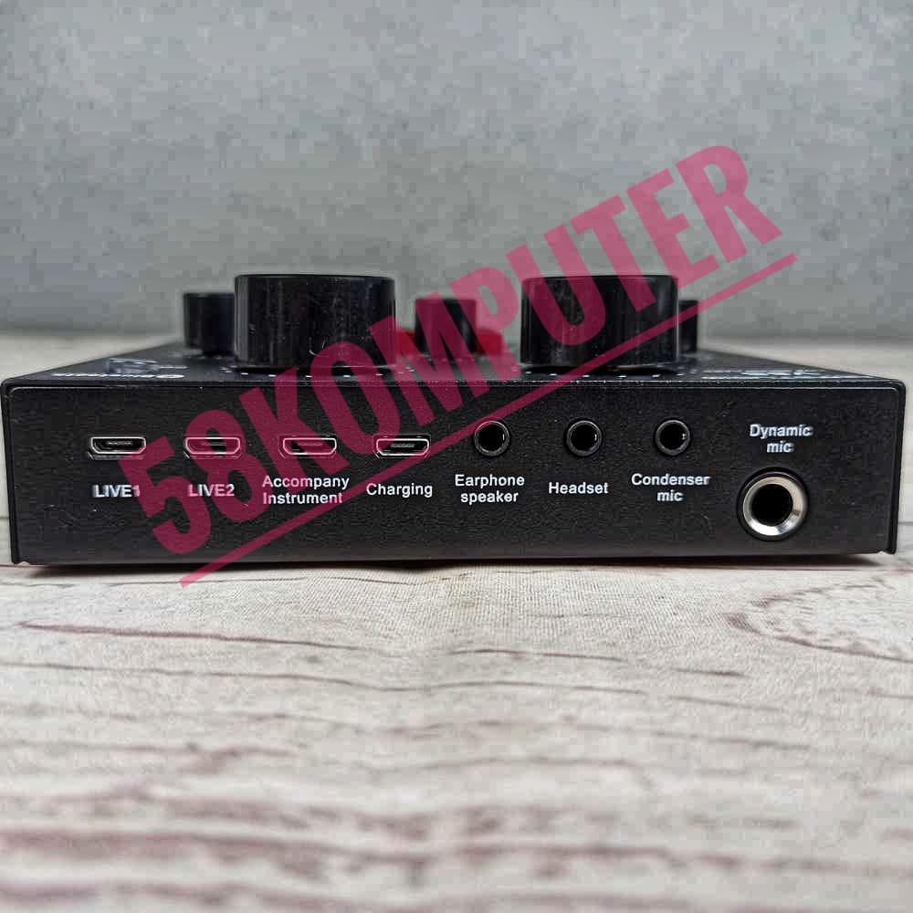 Taffstudio Sound Card V8 Bluetooth Audio USB External Soundcard Broadcast Mic V8