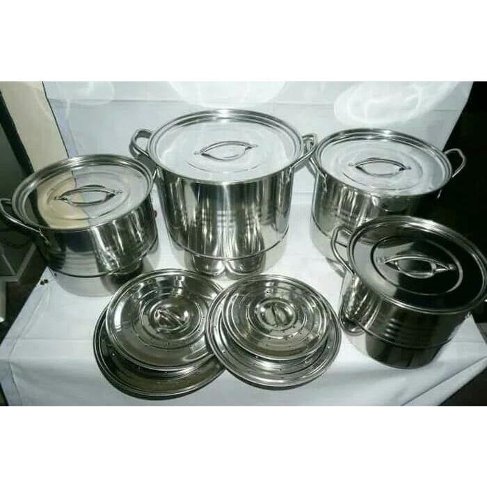 Panci Dandang Stainless Saito 555 Steamer Stock Pot