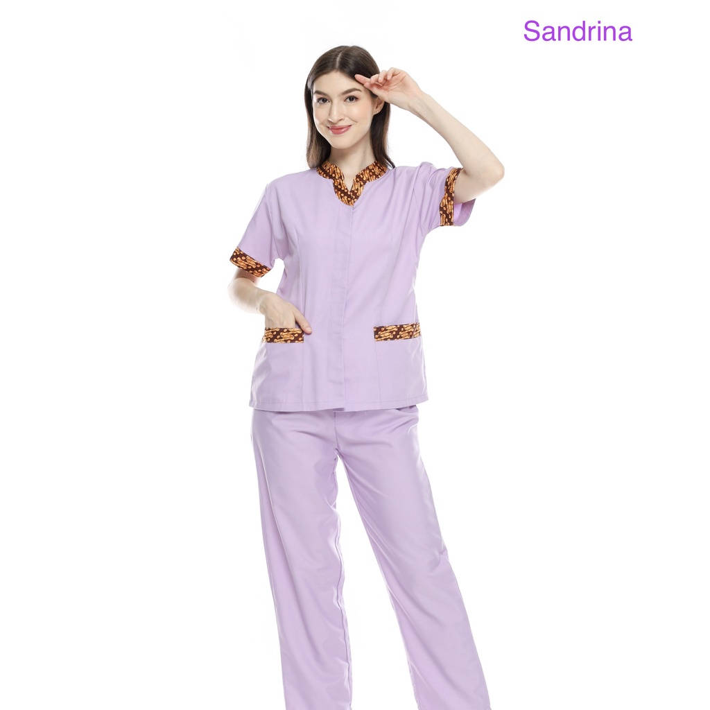 [Sandrina] Baju seragam suster/ seragam nanny/ seragam Baby sitter/ seragam klinik ( BATIK )