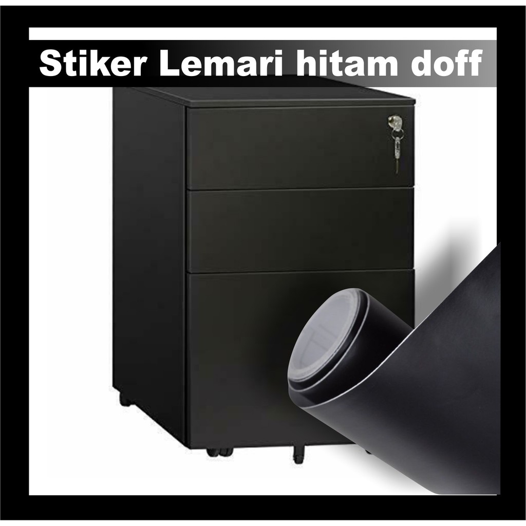 stiker lemari kitchenset hitam doff matte