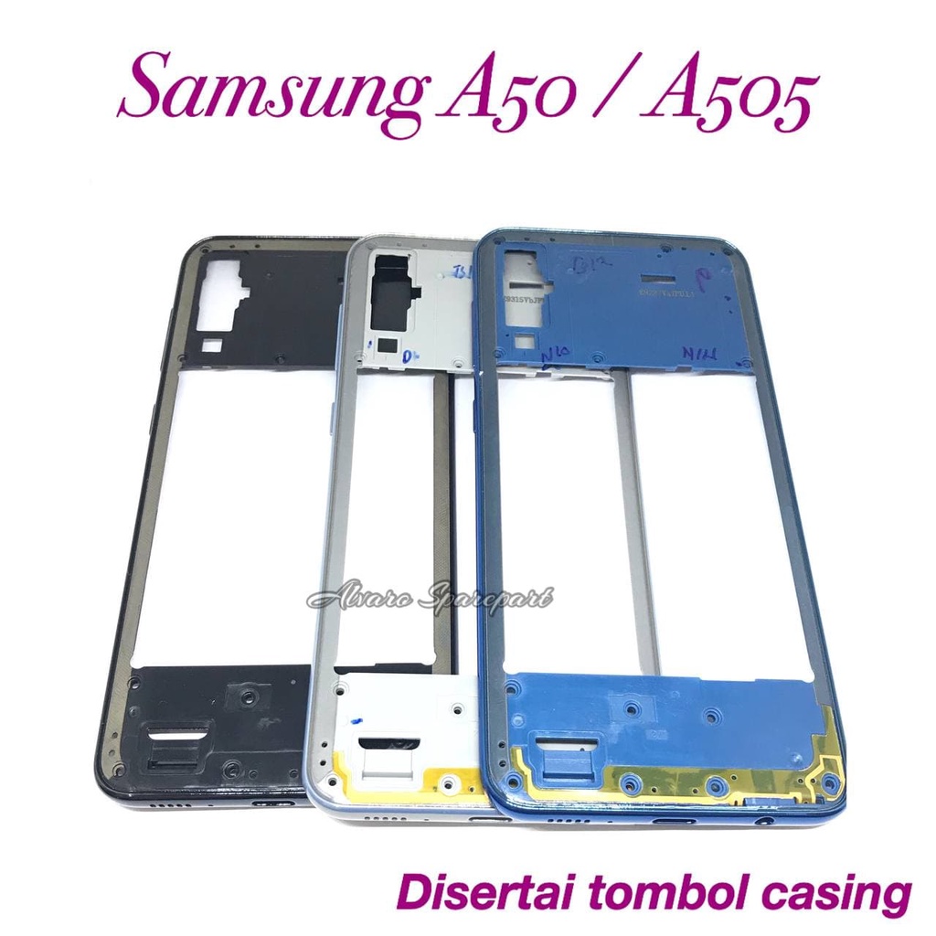 BEZEL SAMSUNG A50 / A505 A505F - TUTUP MESIN DISERTAI TOMBOL CASING