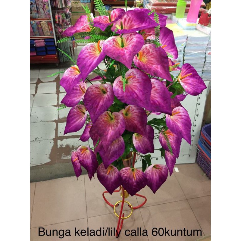 Bunga Aron panda keladi / lily calla 60kuntum artifical (TANPA POT)