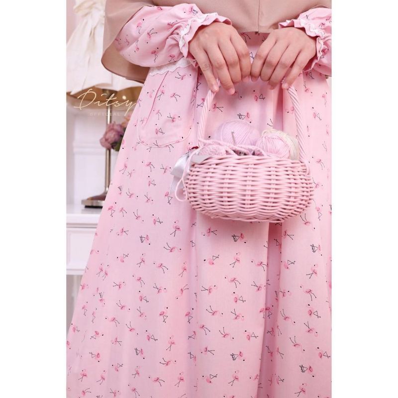 Flamingo Pink Ditsy uk M