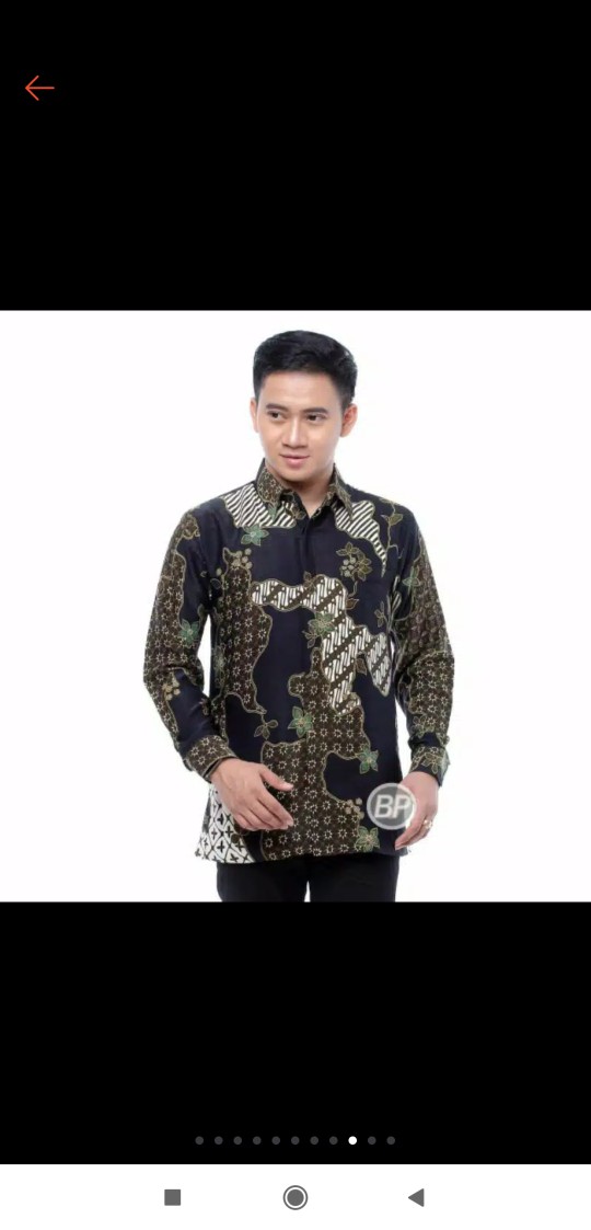 Kemeja Batik Semi Sutra Shyntetic Premium Exclusive Puring Istimewa Bahu Pakai Busa
