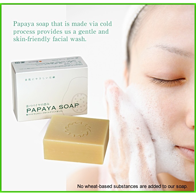 Sabun Herbal Pepaya Basmi Jerawat Papaya Organic Enzym Soap Jepang