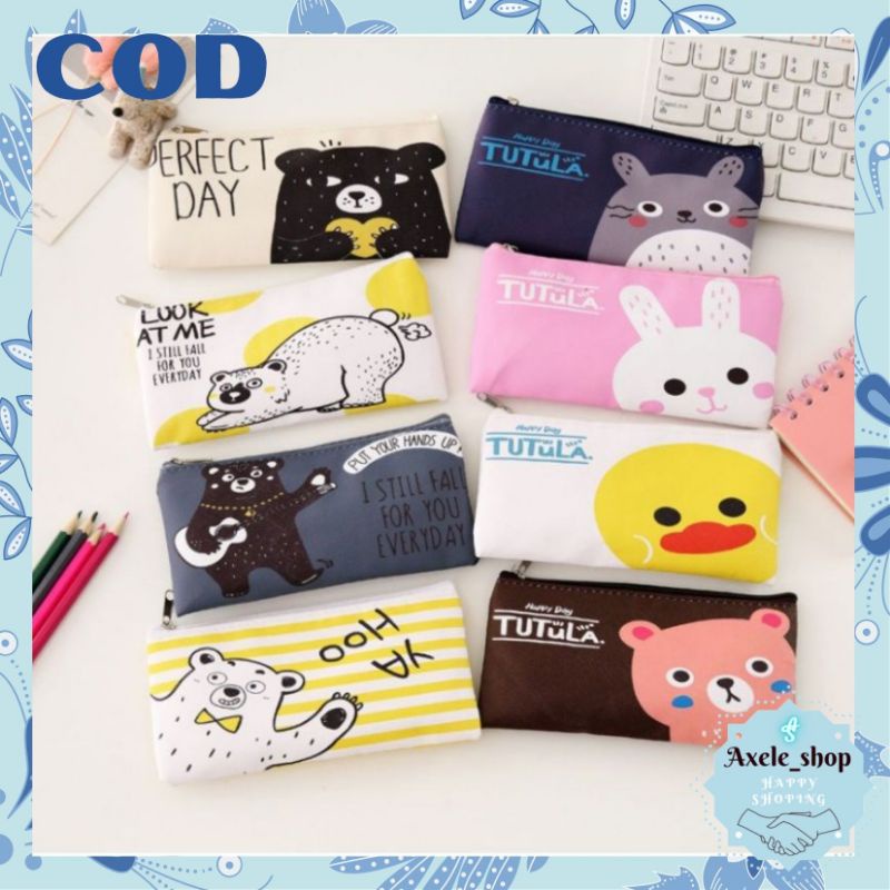 

[ COD ] Tempat Pensil Lucu Karakter Tutula / Tempat Kosmetik Lucu / Tepak Karakter Lucu