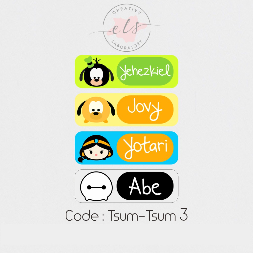 

stiker label nama custom waterproof anti air