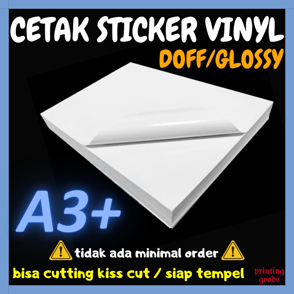 Jual Cetak Sticker Vinyl Doff And Glossy A3 Cutting Stiker Vinyl Glossy And Doff Shopee 0205