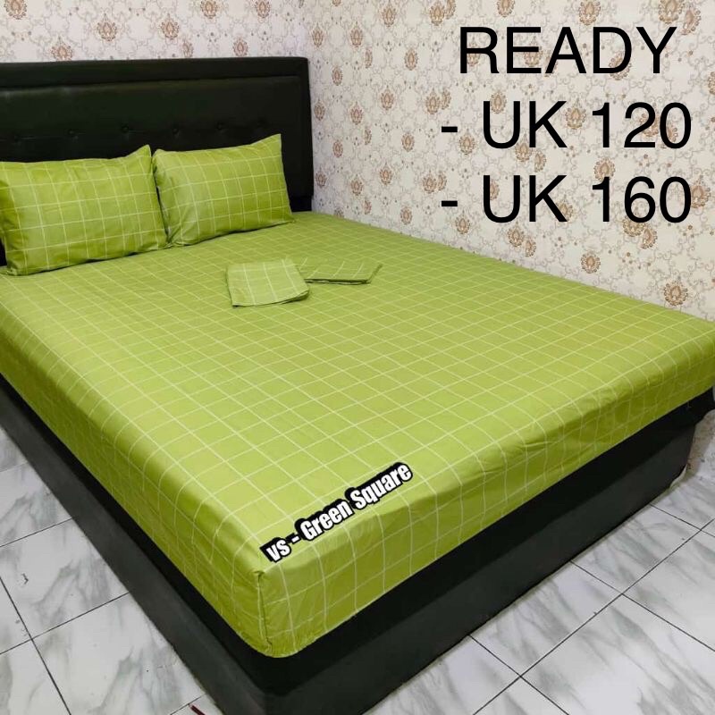 SPREI SEPRAI SEPREI HOMEMADE MOTIF KARAKTER GAMBAR KOTAK HIJAU OLIVE GREEN SQUARE MINIMALIS ANAK ANA