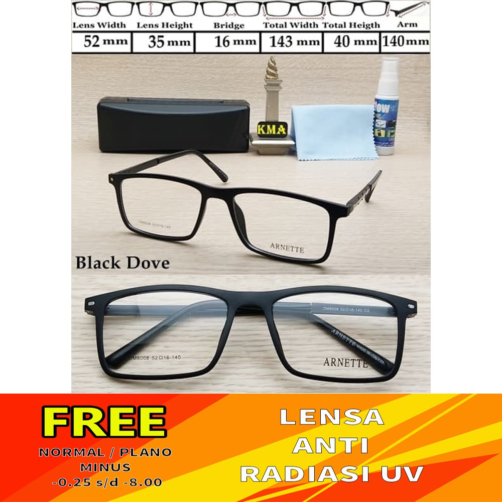 frame kacamata anti radiasi  ARNETTE  frame kotak kacamata frame enteng minus KOTAK