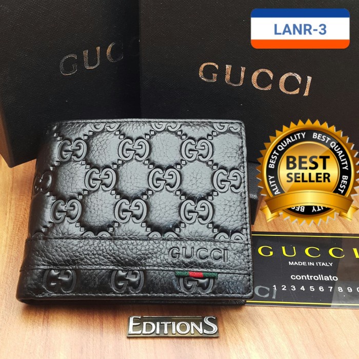 Dompet Pria DOMPET PRIA KULIT ASLI IMPORT MURAH GUCCI LANR -3 NEW EDITIONS (A6A4) Dompet Pria Canvas