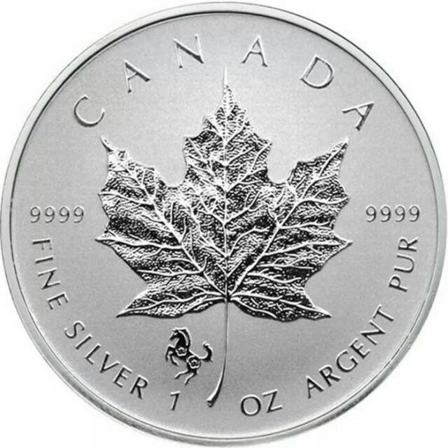 Canada Silver Maple Leaf 2014 Horse Privy 1oz Silver Coin