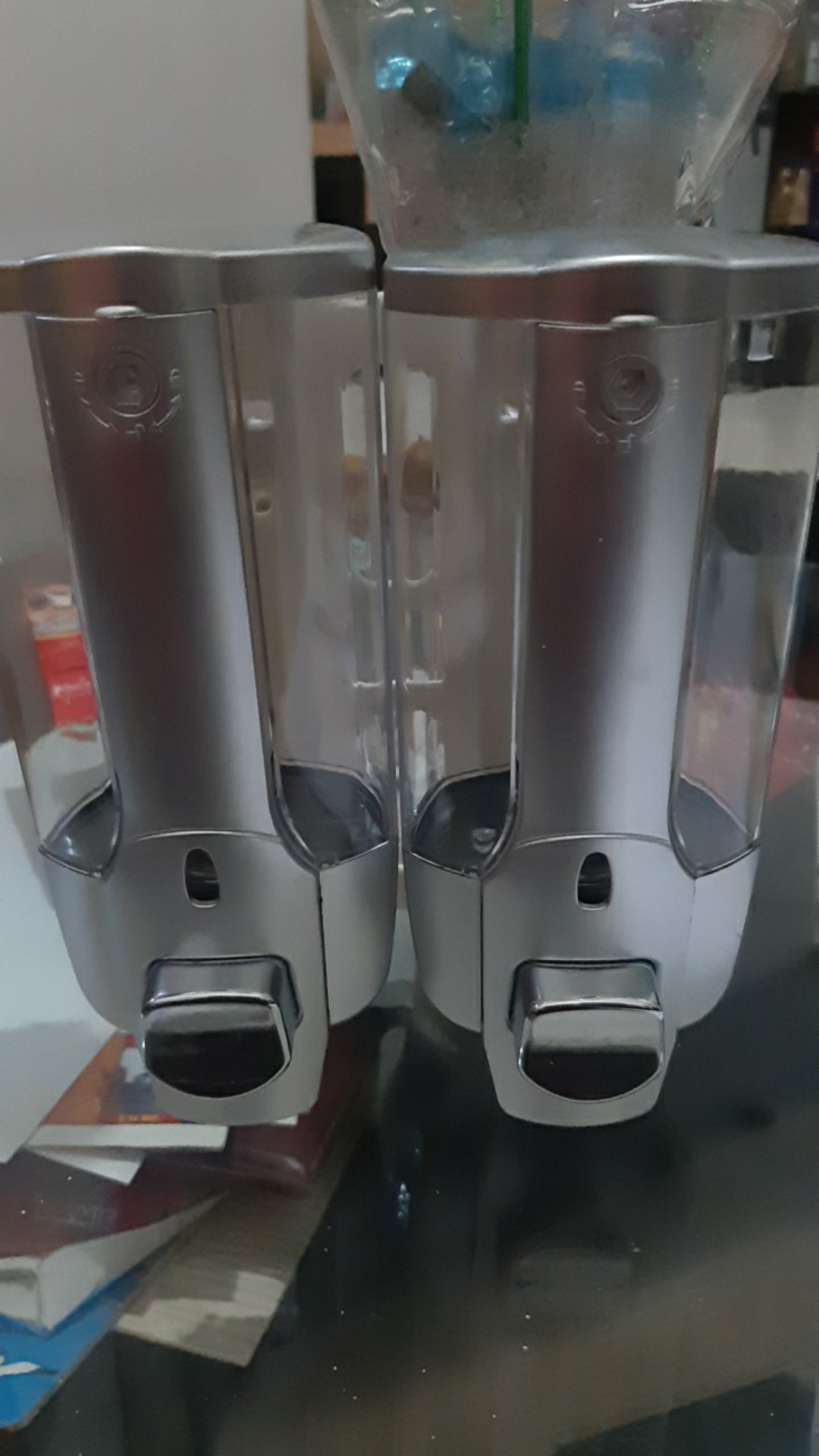 Dispenser Sabun Tempat Sabun Cair Double Tabung Soap Dispenser