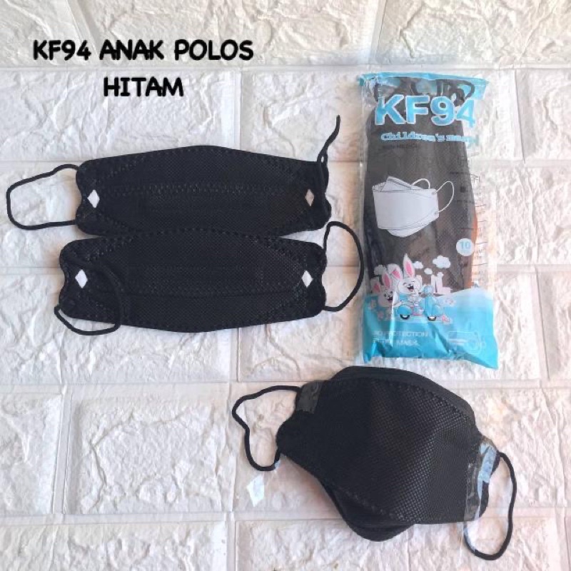 MASKER KF94 ANAK PUTIH HITAM MIX WARNA 1PACK ISI 10PCS / MASKER KOREA TERMURAH