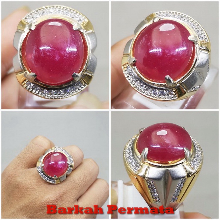 Batu Permata Ruby Merah Delima Asli