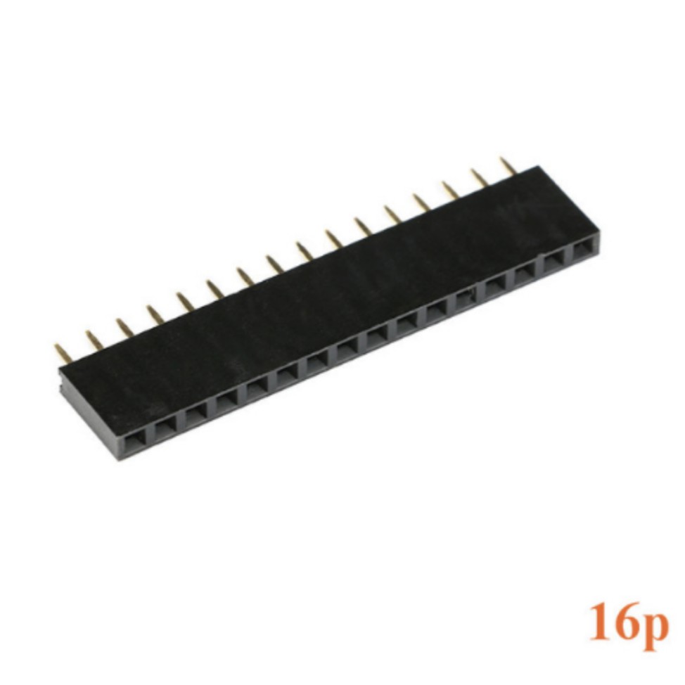 Female pin header strip 1x16 pin p 1x16p 16p 16pin single row 2.54mm