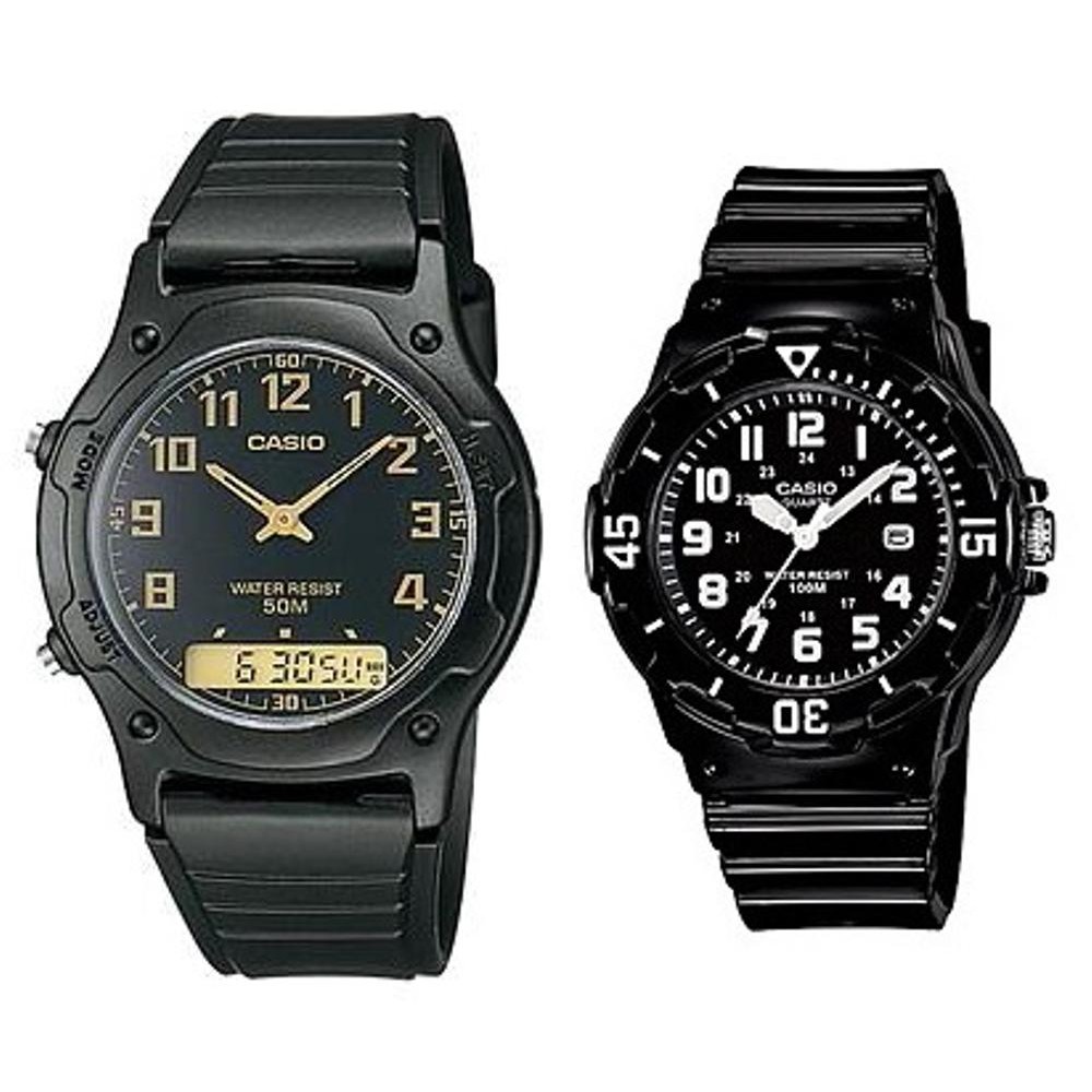 Jam Tangan Casio Original Couple Pria Wanita AW 49H 1B LRW 200H 1B Harga Sepasang