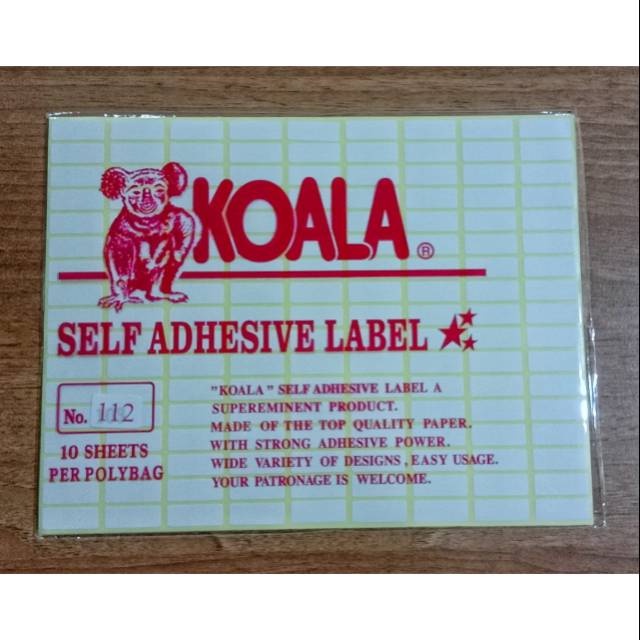 

Label Koala 112 - 1 PACK (10 Lembar)