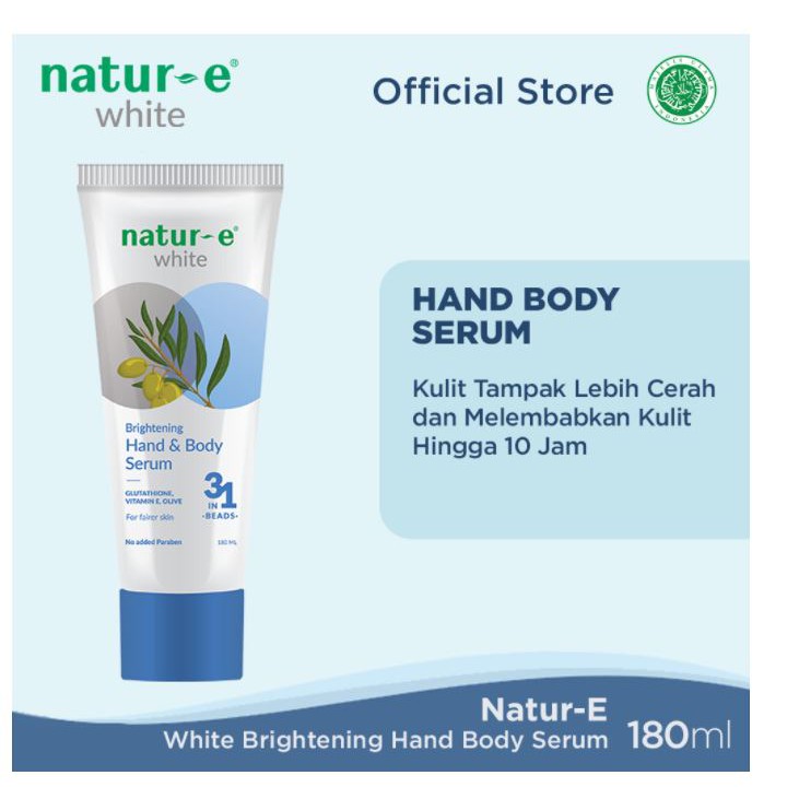 [BPOM] Natur-E White Brightening Hand Body Serum 180mL 100% Original Lotion Natur E
