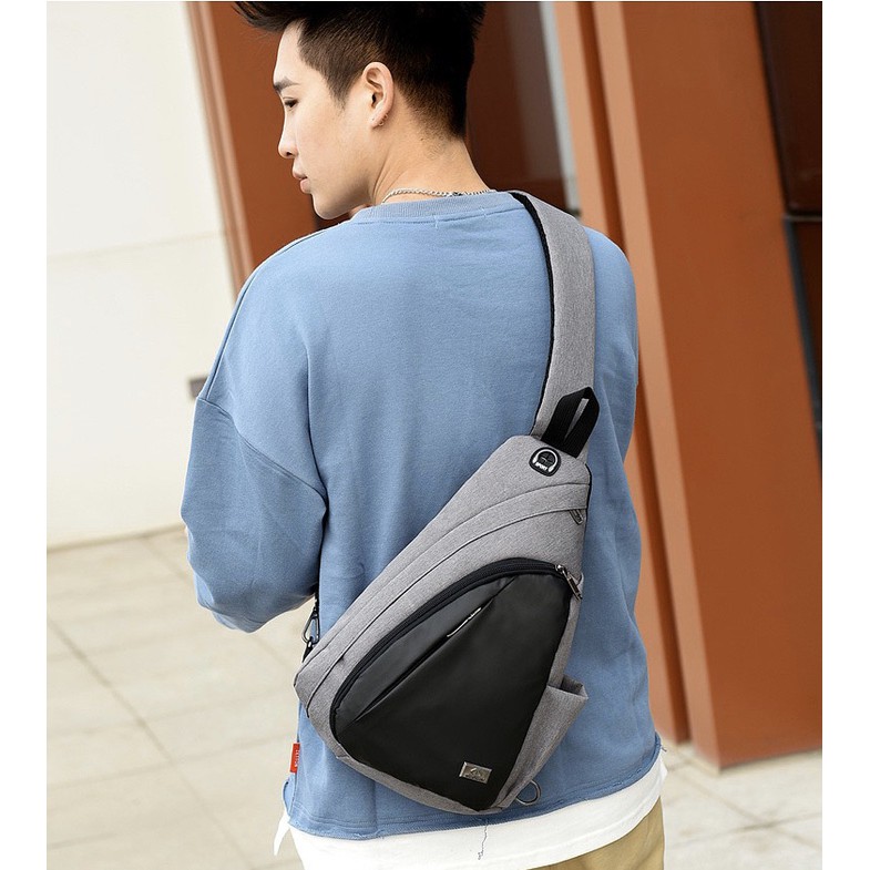 Tas Selempang Slingbag Pria Slempang Oxford Canvas 0515