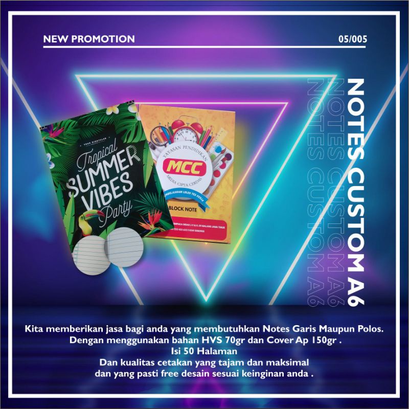 

NOTES A6 CUSTOM MURAH MALANG