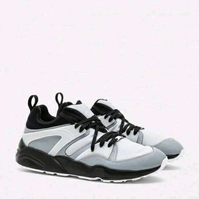 Sepatu PUMA BLAZE OF GLORY TECHNO GREY & WHITE ORIGINAL