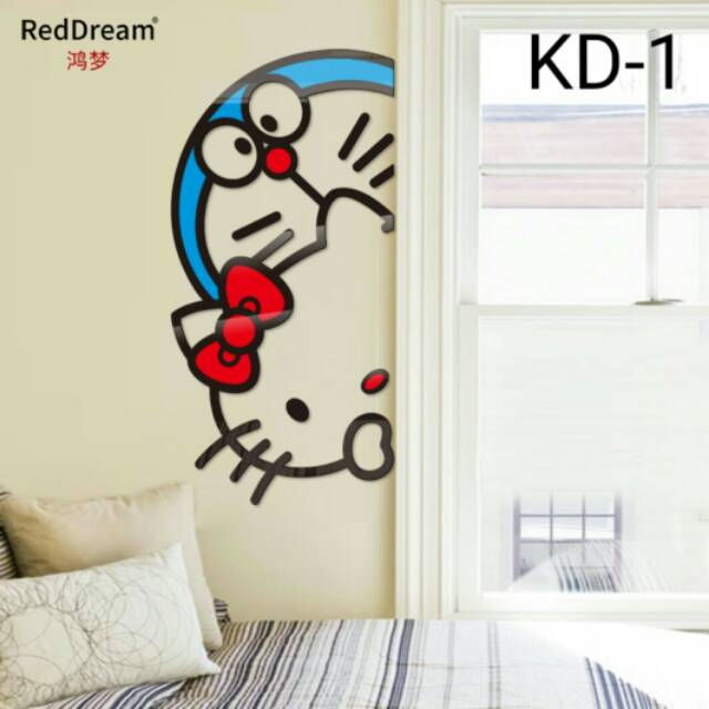 Sticker dinding akrilik doraemon