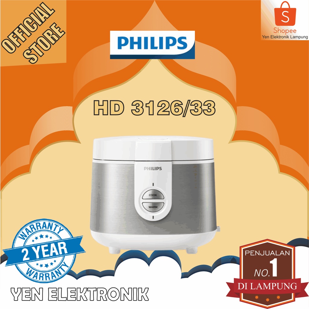 Magic Com PHILIPS HD 3126 Magic Com Penanak Nasi Rice Cooker 1L Garansi Resmi PHILIPS 2 Tahun