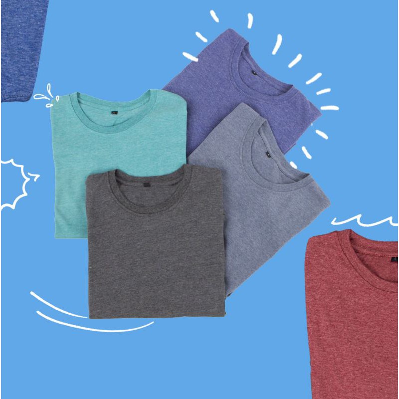 Kaos Polos Premium Misty Twotone MURAH Pria Wanita