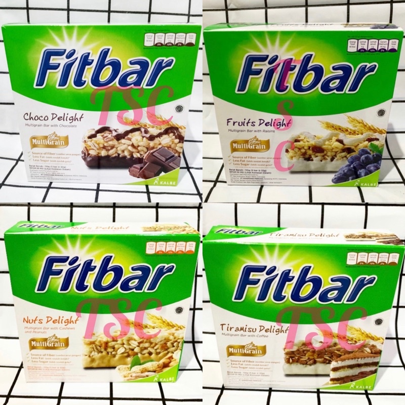 

Fitbar / Tiramisu / Nuts / Fruit / Choco / Delight / Multigrain / Bar / cereal / Nut / Fruit / Choco / rasa / cokelat / buah / kacang / kopi