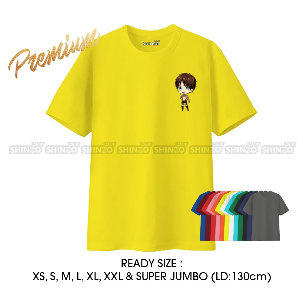 SHINZO - Kaos AOT - Tshirt Shinzo Wo Sasageyo - T-Shirt Attack On Titan - Kaos Eren - Baju Sasha AOT