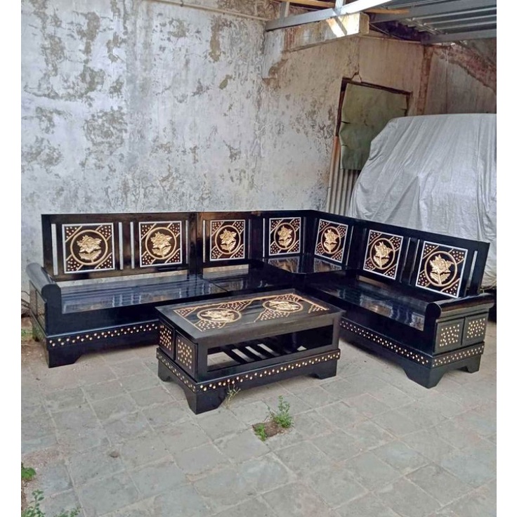 kursi tamu model sudut / kursi tamu kayu jati Jepara