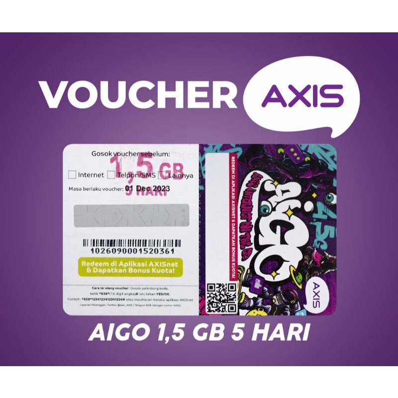 VCR AIGO 1.5GB 5HARI BOY