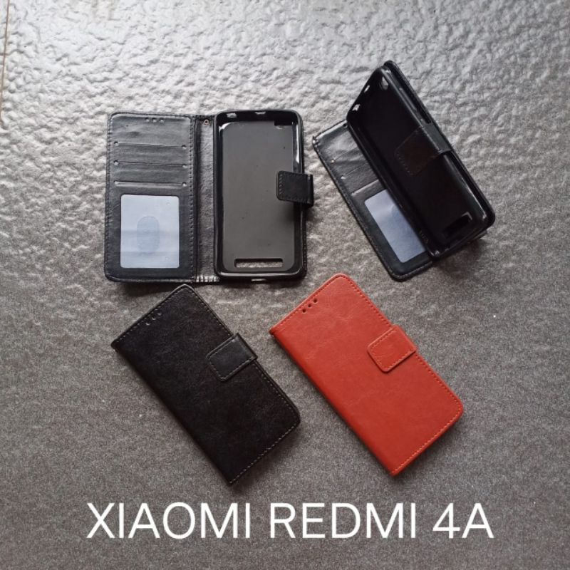 Flip Case xiaomi redmi 4A bookcover bookcase book cover sarung buku buka tutup dompet flipcase flipshell flip cover