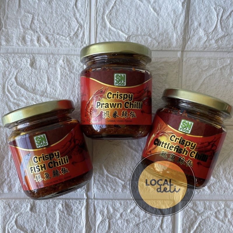 

SN Food Sambal Crispy / Sambal Udang / Sambal Ikan / Sambal dengan Sotong Renyah 180gr